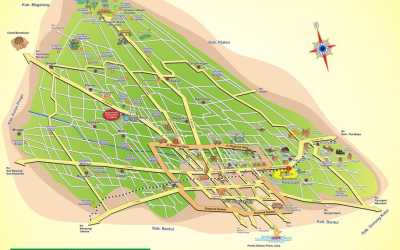Peta Wisata Sleman/ Tourism Map of Sleman